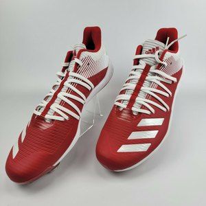 Adidas Size 13 AdiZero Afterburner 6 Red White Metal Baseball Cleats G27660 NEW
